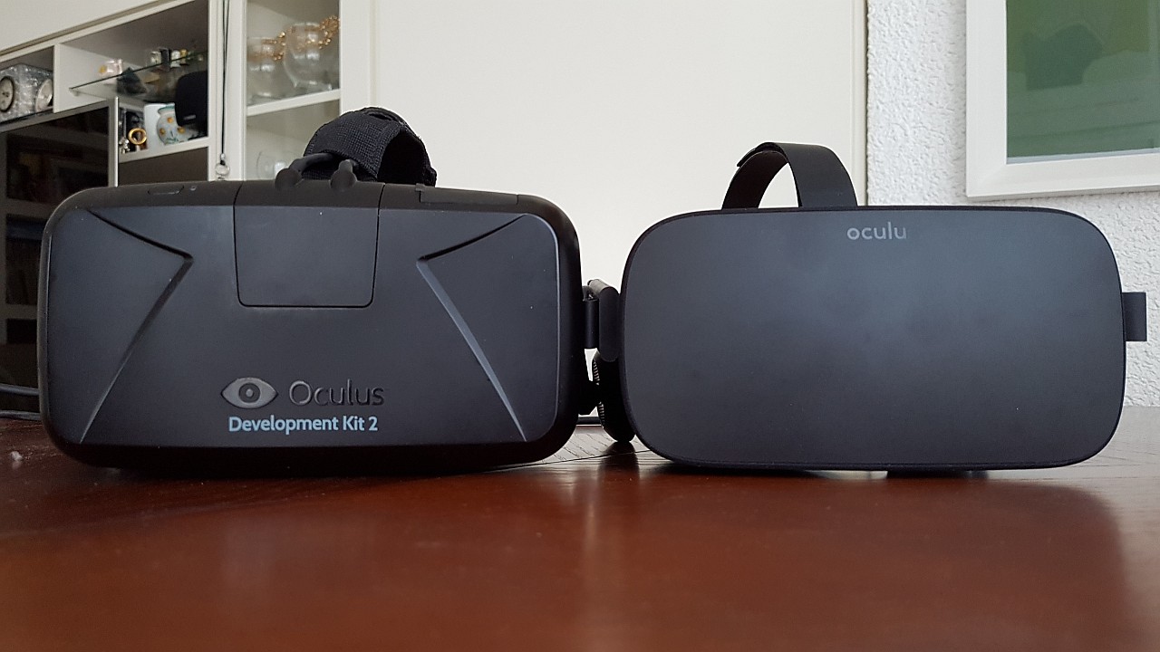 DK2 y CV1 de Oculus lado a lado