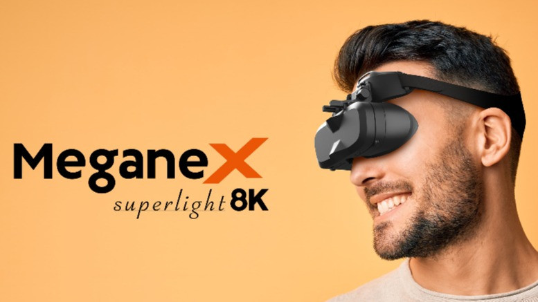 MeganeX Superlight 8K: visor SteamVR con pantallas microOLED, lentes Pancake y DisplayPort