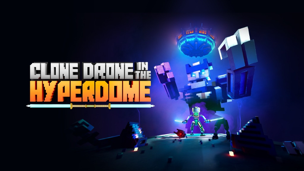 Muerte a los robots pixelados en Clone Drone in the Hyperdome