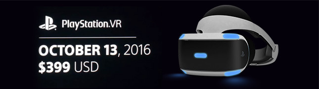 PlayStation VR disponible el 13 de octubre de 2016