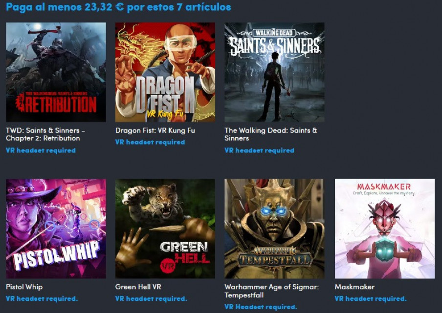 Humble Bundle con 7 grandes juegos VR por 23 €