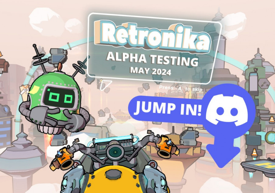 Retronika, carreras en moto voladora en fase alpha