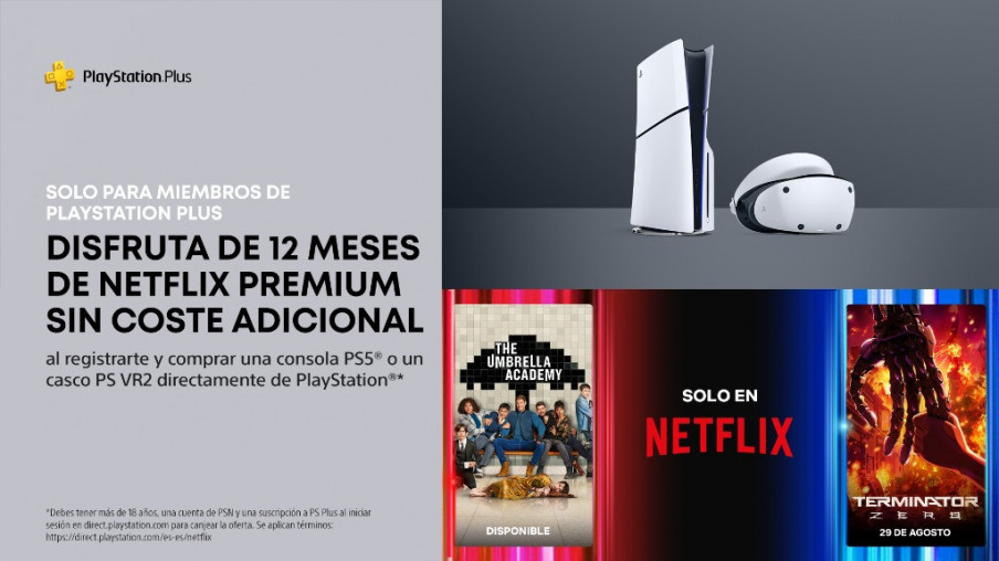 Un año de Netflix gratis por la compra de PS5 o PSVR2 