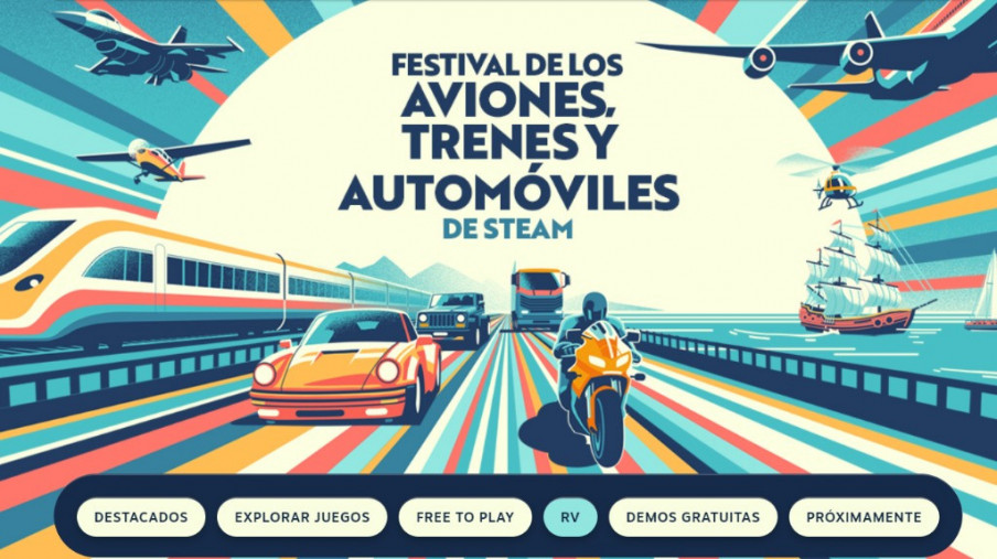 Festival de descuentos en Steam en juegos de aviones, trenes y automóviles